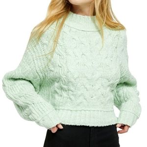Free People Mint Merry Go Round sweater